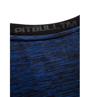 PitBull West Coast - pánsky Tank Top Performance SMALL LOGO modré melírovanie (3)