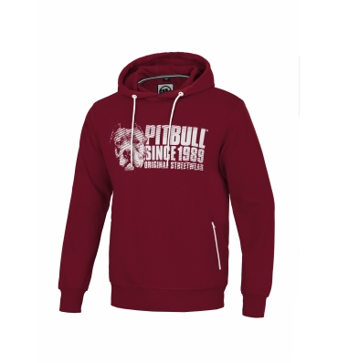 PitBull West Coast - pánská KP mikina BLOOD DOG burgundy