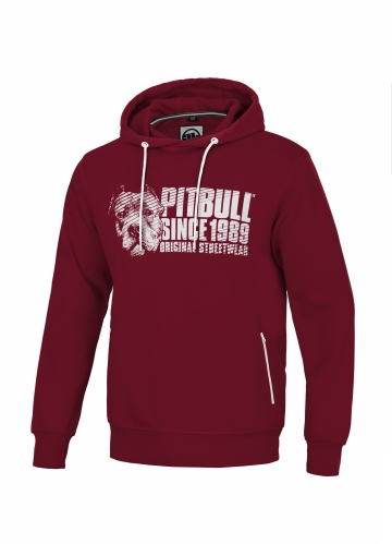 PitBull West Coast - pánská KP mikina BLOOD DOG burgundy