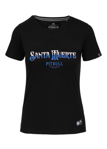 PitBull West Coast - dámske tričko SANTA MUERTE BLUE čierne