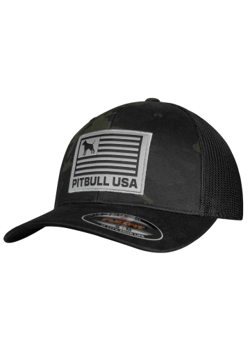 PitBull West Coast - kšiltovka MESH full cap PITBULL USA černočerná