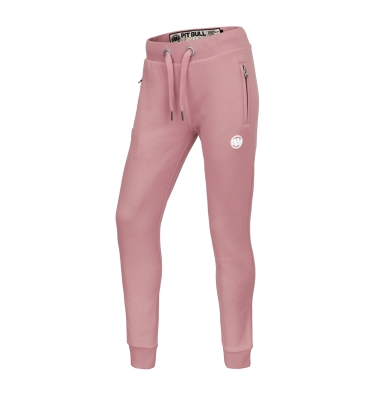 PitBull West Coast - dámske tepláky SMALL LOGO svetloružové