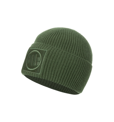 PitBull West Coast - zimná čiapka LOGO SINGLE olivová