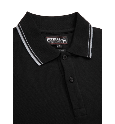 PitBull West Coast - pánské triko POLO STRIPES černé (3)