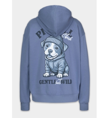 PitBull West Coast - dámská KP mikina GENTLE BUT WILD modrá