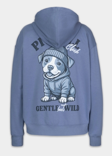 PitBull West Coast - dámská KP mikina GENTLE BUT WILD modrá